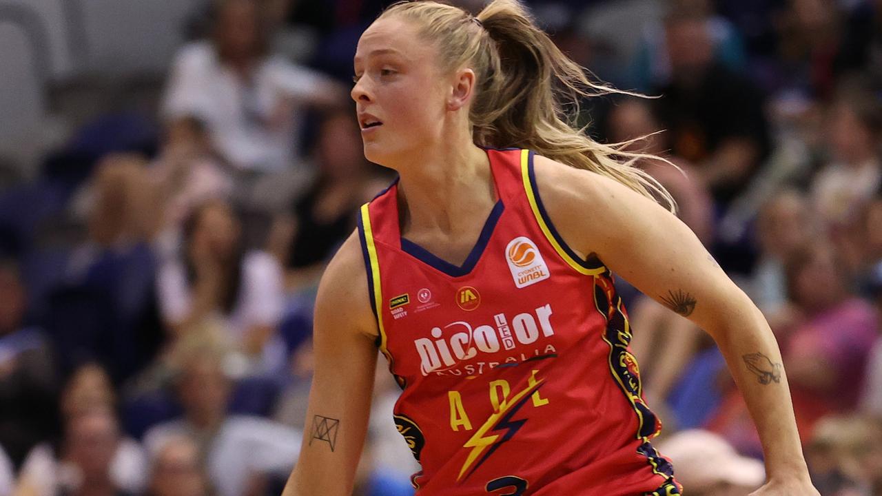 Brooke Basham in action for the Adelaide Lightning. Picture: Kelly Defina