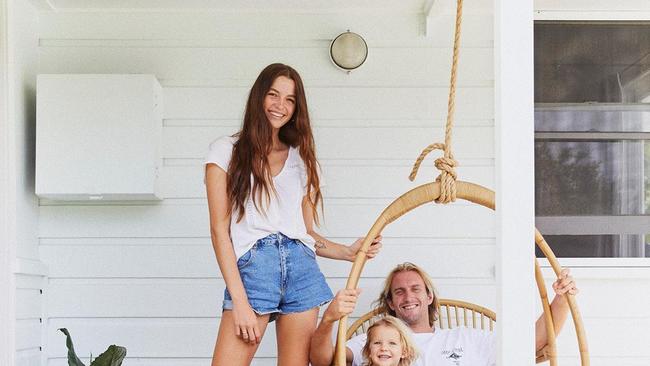 At home with Kita Alexander and one of his two children. Picture: Instagram