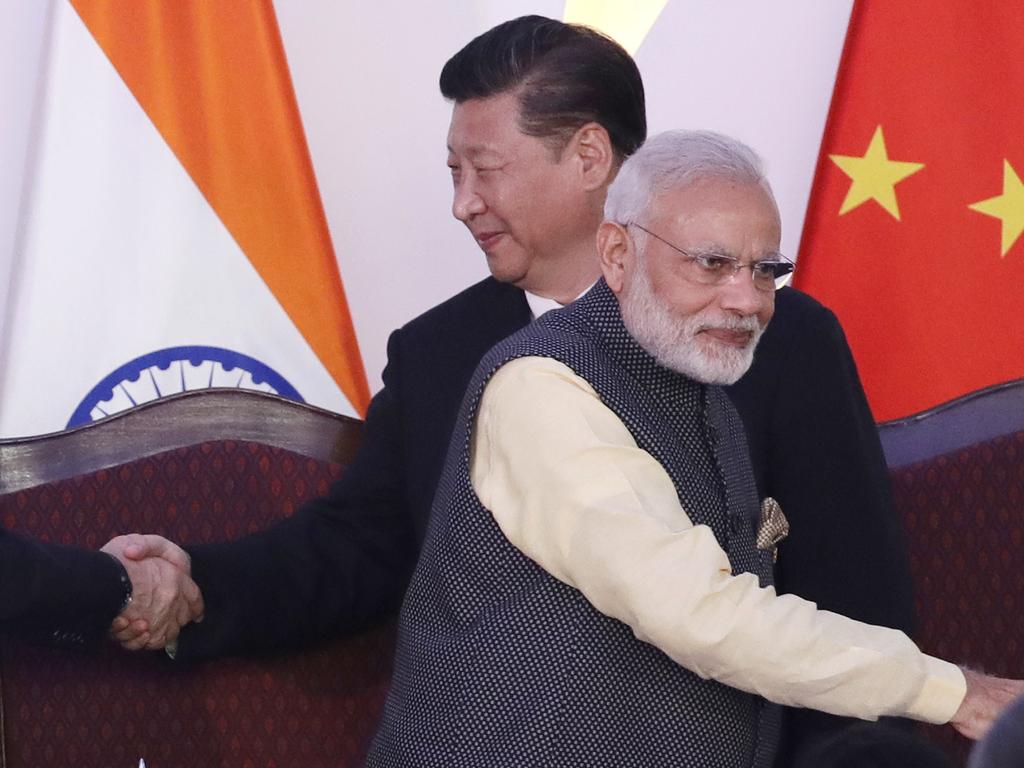 Relations between China and India have soured recently. Picture: AP