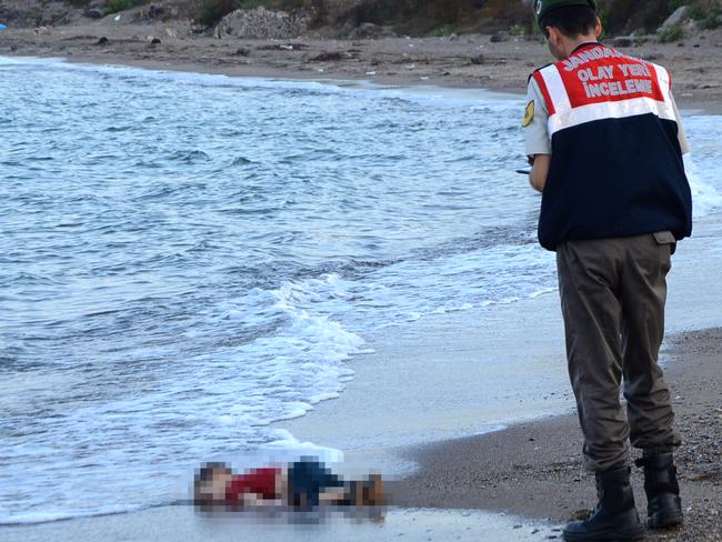 The picture of little Aylan Kurdi that galvanised the world. Picture: Nilufer Demir / AFP / DOGAN NEWS AGENCY