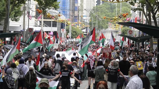 A pro-Palestine rally in Melbourne in January. Picture: Valeriu Campan