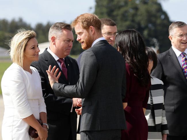 Meghan and Harry’s departure wasn’t as intense as their arrival. Picture: Matrix