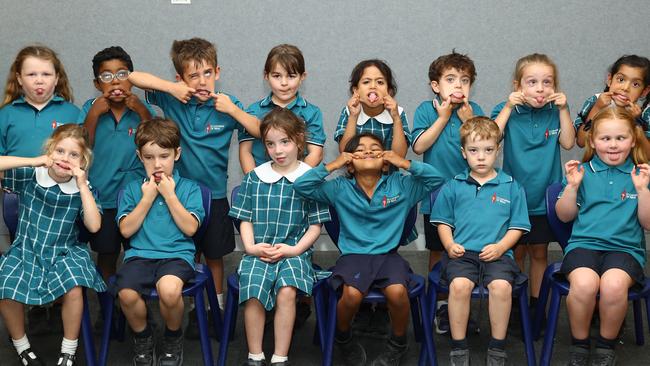 St Catherine of Siena Catholic Primary School 2025 Prep JS front Violet Thorogood, Luka Norman, Darcy Barritt, Alana Ratheesh, Grayson Smith, Zahra Neicho. Back Marlee Kennedy, Isahaak Ajeesh, Willem Brussel, Harriett Fatone, Eliza Xavier, Thomas Purnell, Elka Pickles, Hagia Koovaplackal