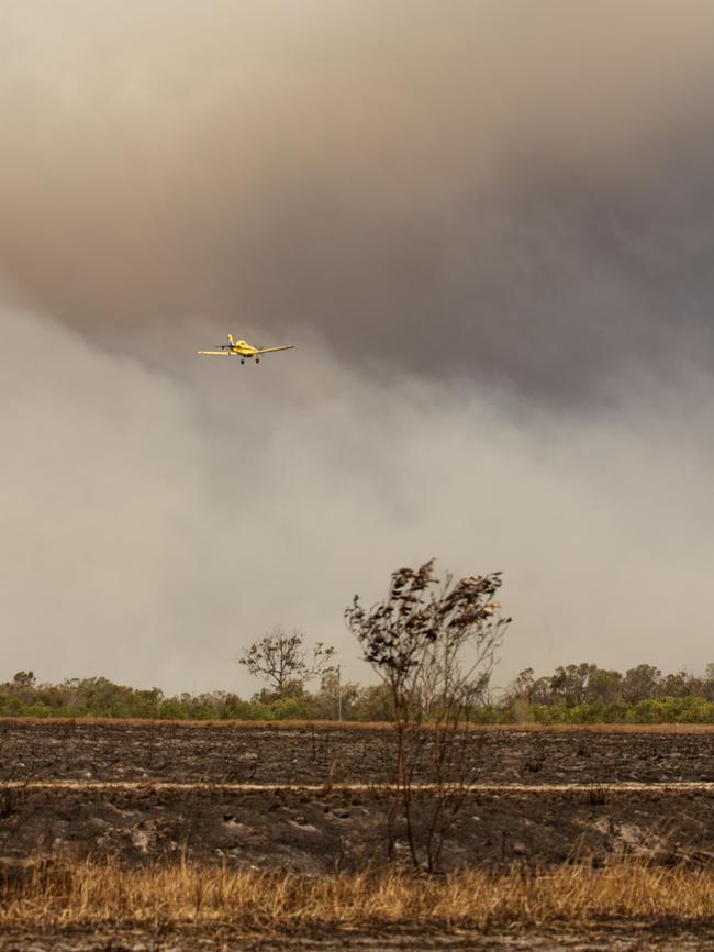 Multiple emergency services are attempting to control a blaze at Kinkuna, Goodwood as aerial services offer support.