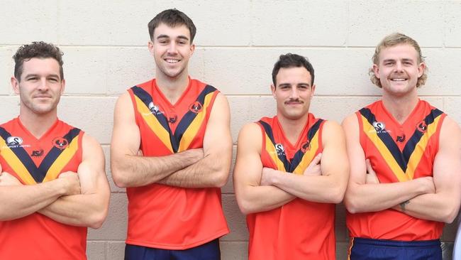 Meningie forward Jack Holliday (second from left). Picture: Facebook