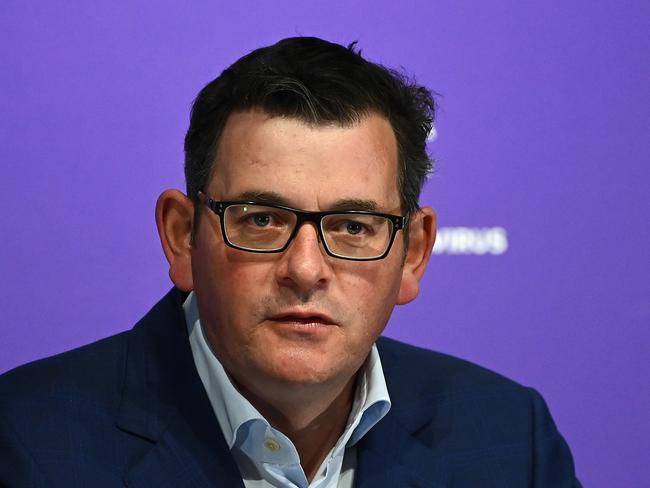 Victorian Premier Daniel Andrews speaks to the media in Melbourne. Picture: Getty