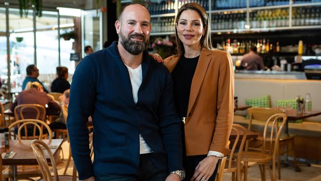 Arthur and Tina Anton at Blu Water Grill in Hornsby, which they also own. Picture: AAP Julian Andrews