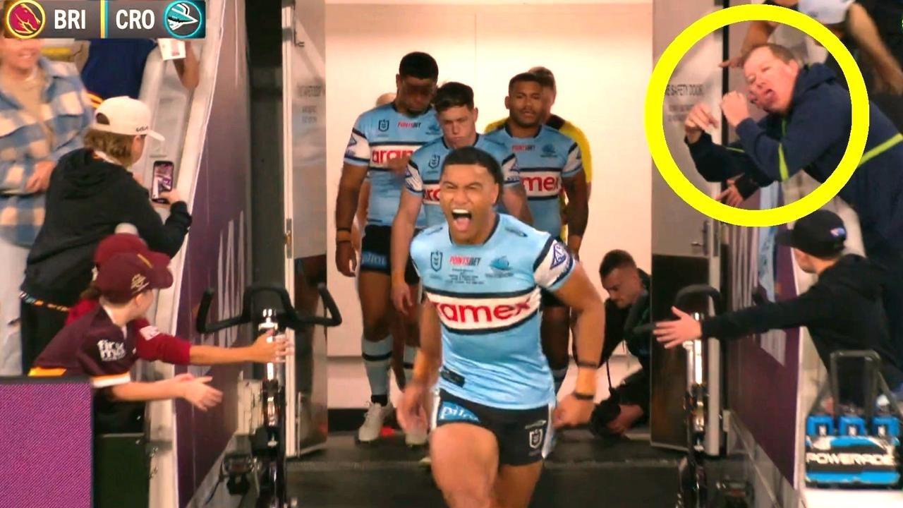 Cronulla player’s perfect response as spectator’s vulgar act ruins history