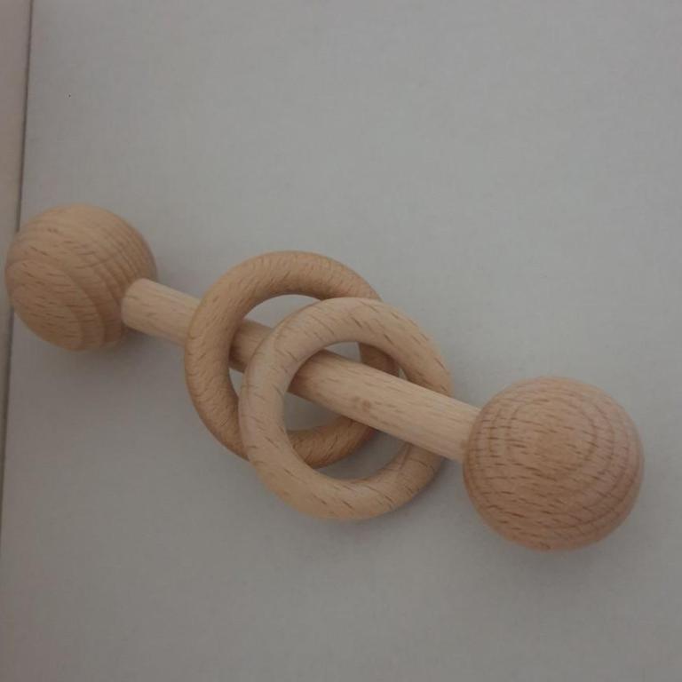 Wooden Rattle  Colored Organics®