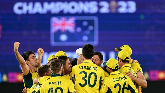 Australia have done it! Photo by Sajjad HUSSAIN / AFP