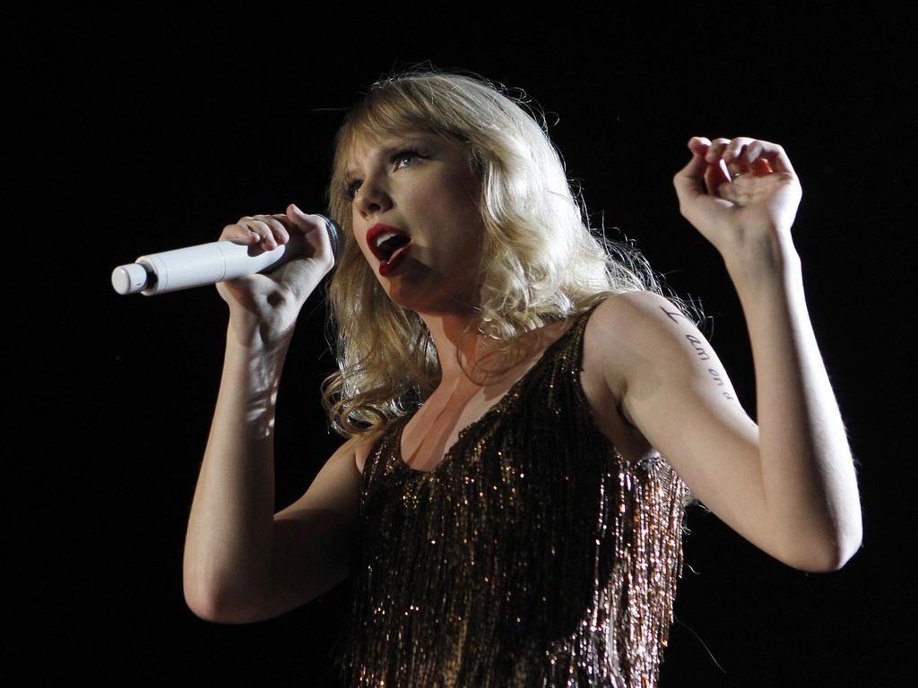 Taylor back in 2012 during her Speak Now tour. Picture: Theron Kirkman