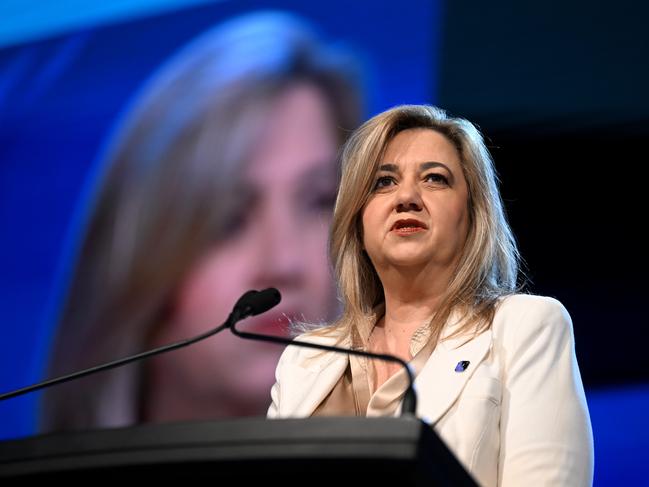 Queensland Premier Annastacia Palaszczuk speaks at the World Mining Congress in Brisbane in June. Picture: Dan Peled/NCA NewsWire