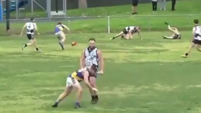 The Hills FL incident comes just one week after a Portland player was handed a 10-game ban for an off the ball hit in the Adelaide Footy League.