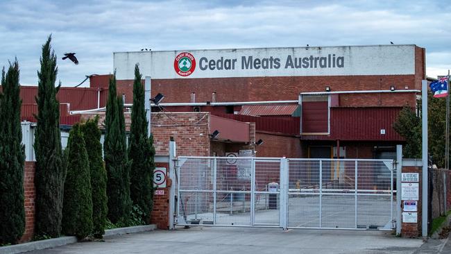 Cedar Meats abattoir in Brooklyn has shut for a second time due to coronavirus. Picture: Darrian Traynor/Getty Images