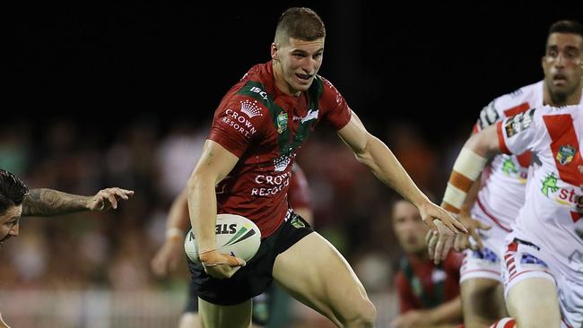 Two pre-season trials have given Adam Doueihi a taste of what to expect in his NRL debut on Saturday night. Photo: Mark Metcalfe
