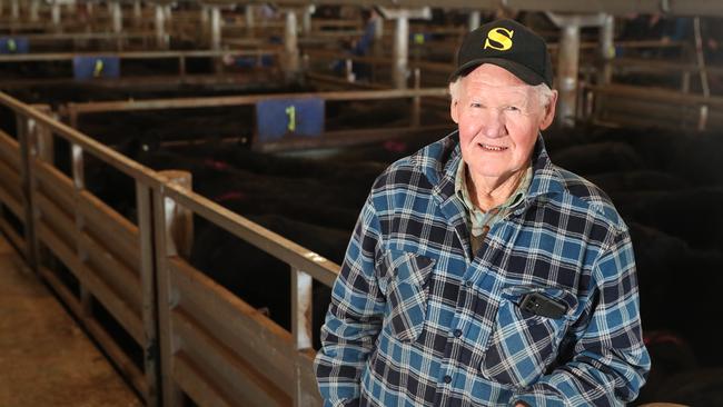 Graham Bowman, 84, from Pakenham, purchased the first ever animal sold at the Pakenham saleyards.