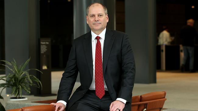 Westpac chief executive Peter King prior to the bank’s full year 2020 profit result announcement on Monday. Picture: Jane Dempster