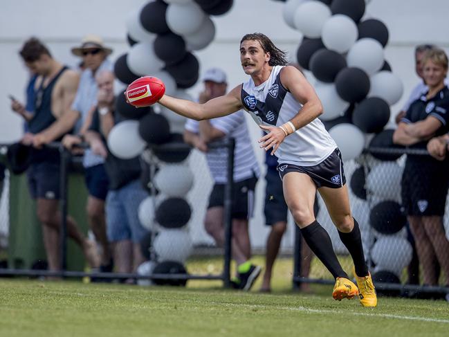 Grand final of the NEAFL between the Southport Sharks and the Sydney Swans at Fankhauser Reserve, Southport, on Sunday. Southport Sharks player Andrew Boston. Picture: Jerad Williams