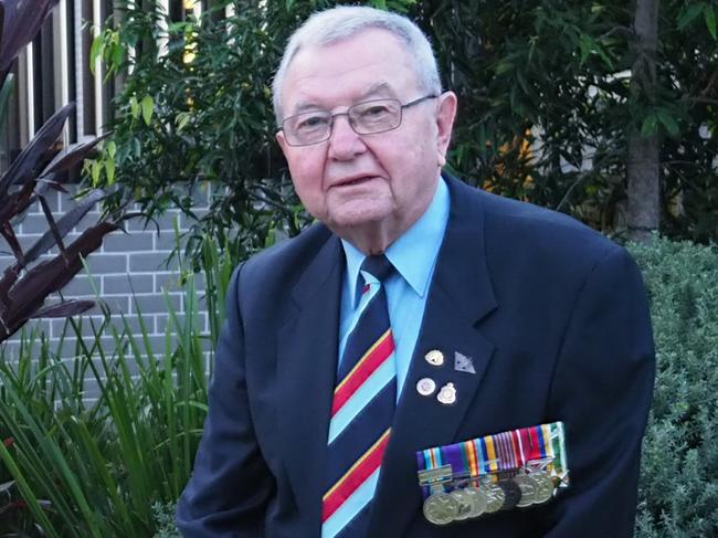 Anzac Veteran, Alan Gostelow and District Secretary for the RSL, Betty White.