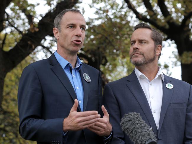 Greens Senator Nick McKim has taken a swipe at the Prime Minister’s speech on border protection. Picture: Luke Bowden