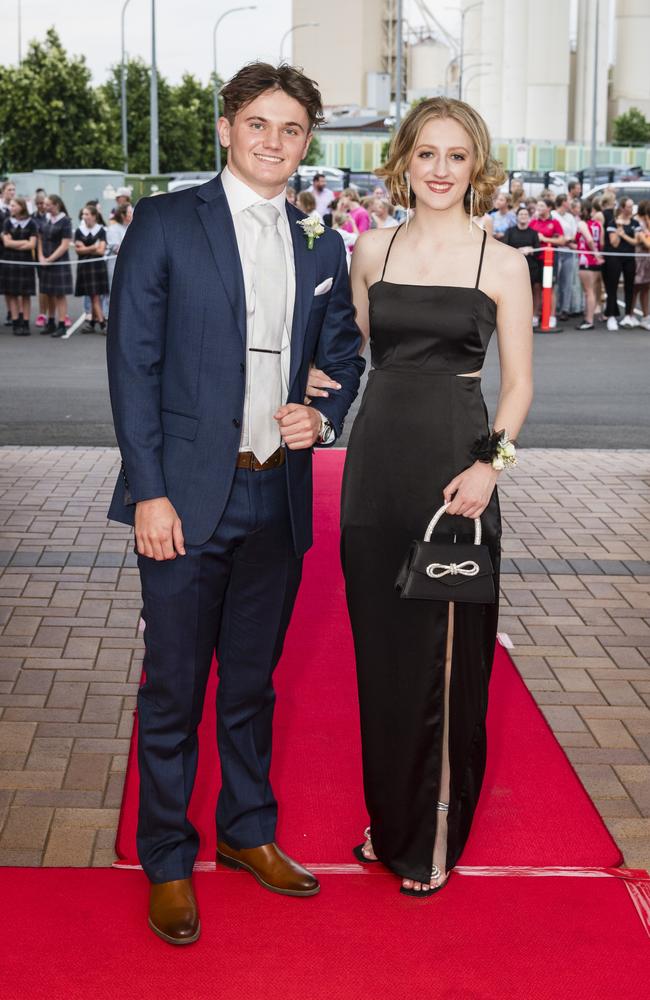 Noah Taylor and Julia Rathie at Toowoomba Grammar School formal at Rumours International, Wednesday, November 15, 2023. Picture: Kevin Farmer