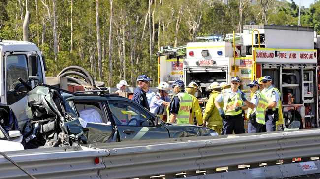 Brisbane sisters Anna, 18 and Jessica Clark, 15, died instantly when a truck crashed into the back of their car while it was stopped at road works at Pacific Paradise. Picture: John McCutcheon/180433c