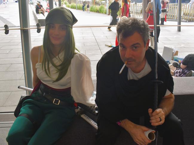 Nina Mueller and Zhelio Andreev at the Melbourne Oz Comic Con Xmas edition, held at the Melbourne Convention &amp; Exhibition Centre on Saturday, December 7, 2024. Picture: Jack Colantuono