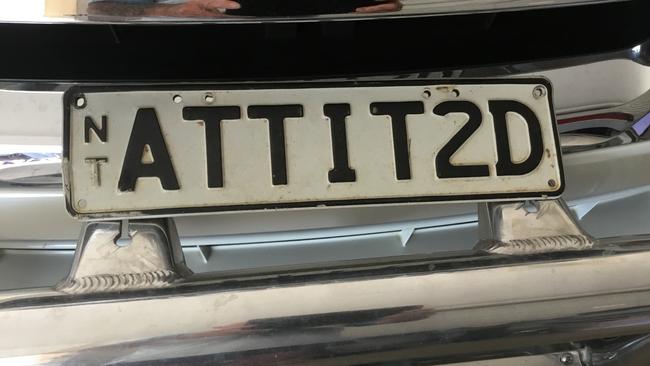 The award for the plate with the most attitude goes to ATTIT2D. Picture: Ross Commons