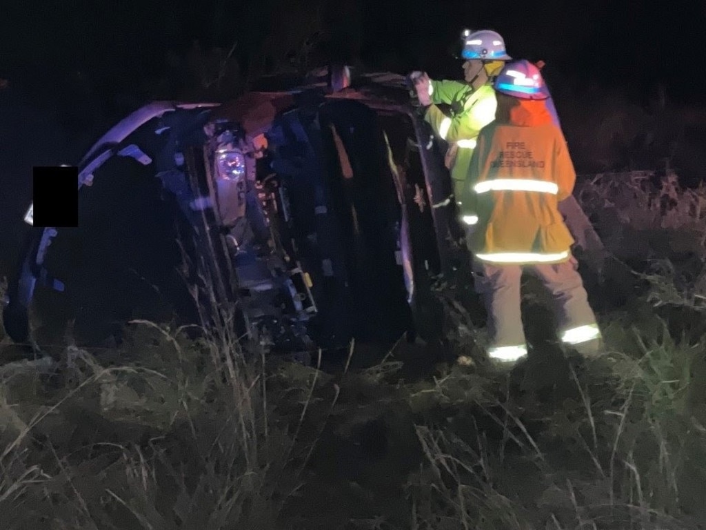 A 46-year-old woman has been charged with unlicensed driving after crashing on the Bunya Highway. Photo/QPS