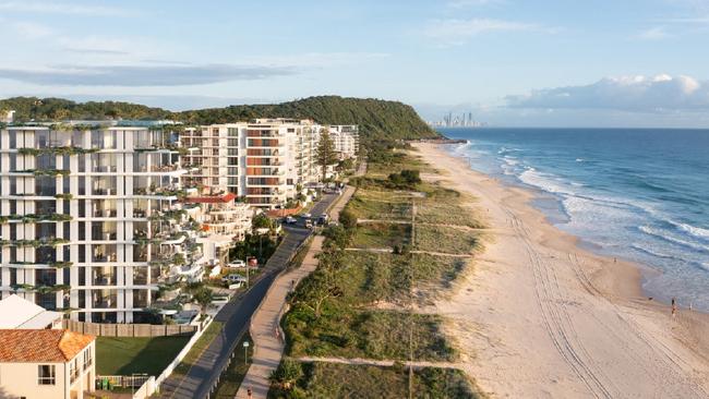 Artist impression of a new tower planned for a site on The Esplanade at Palm Beach. Picture: Supplied