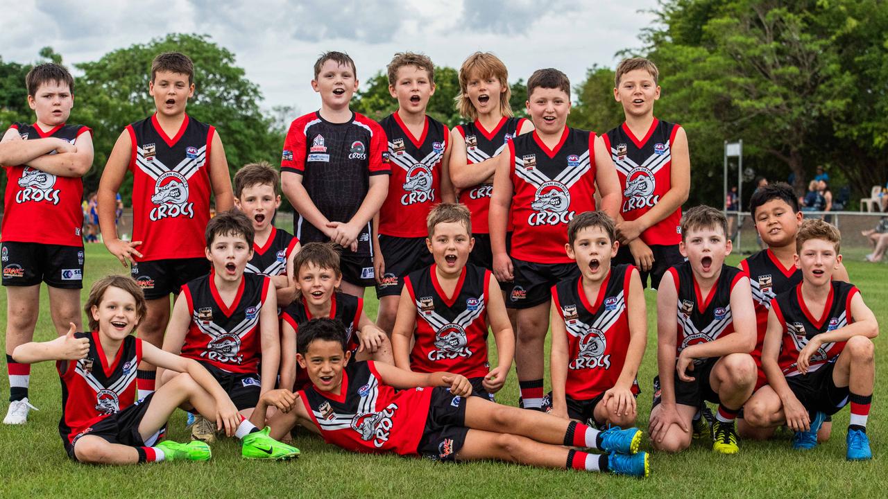 Under-10s compete in the first Darwin Buffaloes NTFL home game against Southern Districts at Woodroffe Oval. Picture: Pema Tamang Pakhrin