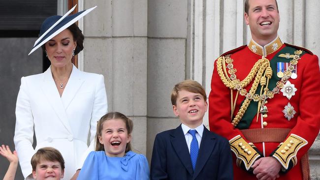 The Wales kids are expected to have a role in the coronation. Picture: Daniel Leal/AFP