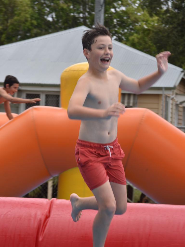 PARTY TIME: There were plenty of splatters and splashes at Dalby's pool party on Saturday.