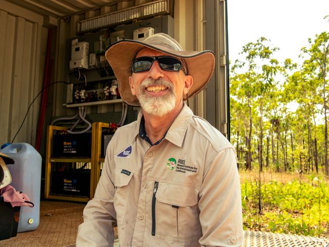 CDU's Matthew Norwood has been climbing up towers in remote regions to gather data for nearly 15 years. Picture: Supplied (CDU)