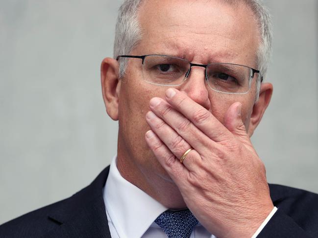 CANBERRA, AUSTRALIA NewsWire Photos JANUARY 19, 2022: Prime Minister Scott Morrison spoke to the media during a press conference held at Parliament House in Canberra.Picture: NCA NewsWire / Gary Ramage