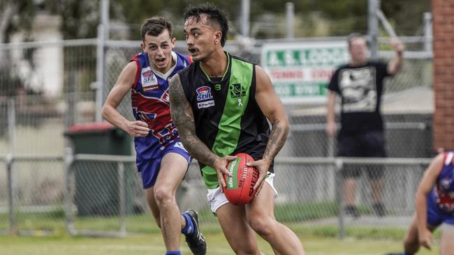 Southern: Doveton’s Dylan Bowman looks for a target. Picture: Valeriu Campan