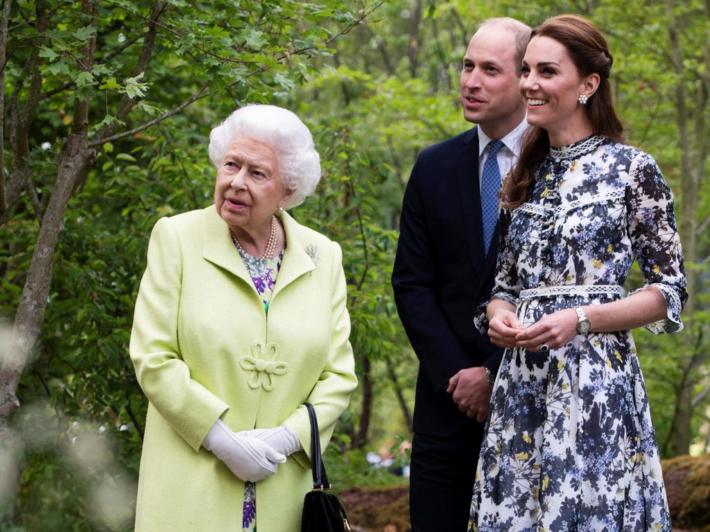 The then Duchess of Cambridge wore an Erdem dress at the Chelsea Flower Show in London. Picture: AFP