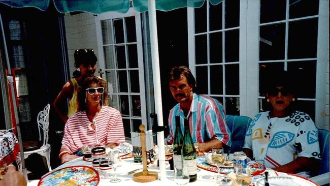 Bronwyn Winfield, seated on the left, with husband Jon Winfield.