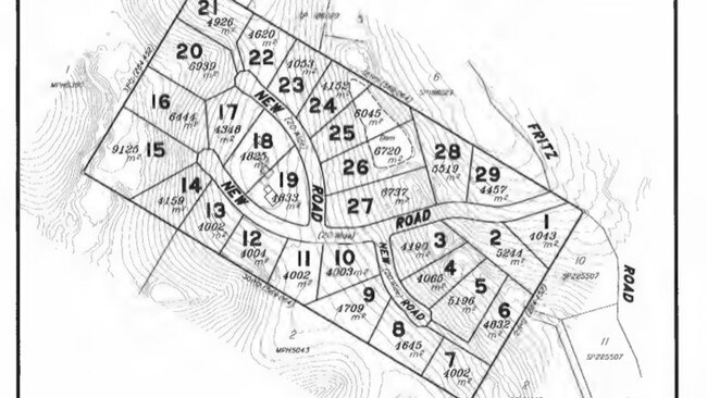 The block, located about 8km north of Gympie, will be cut into more than two dozen properties with an average size of 4994m sq.