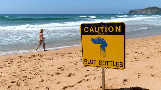 Caution is urged via a sign at Warriewood Beach on Sydney’s northern beaches. Picture: NCA NewsWire / Jeremy Piper