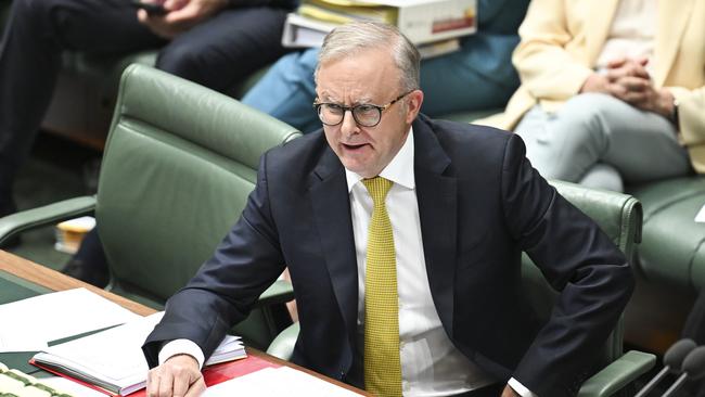 Prime Minister Anthony Albanese during Question Time at Parliament House in Canberra. Picture: NewsWire / Martin Ollman