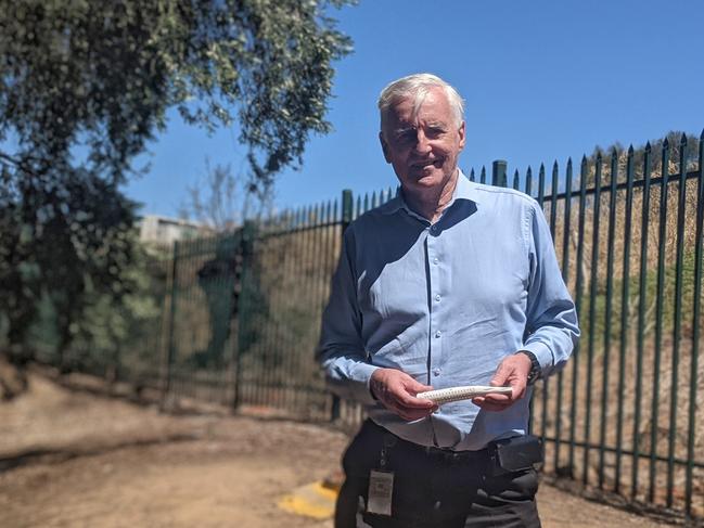 SA Health’s Principal Water Quality Adviser Dr David Cunliffe with the new wastewater testing "submarines".