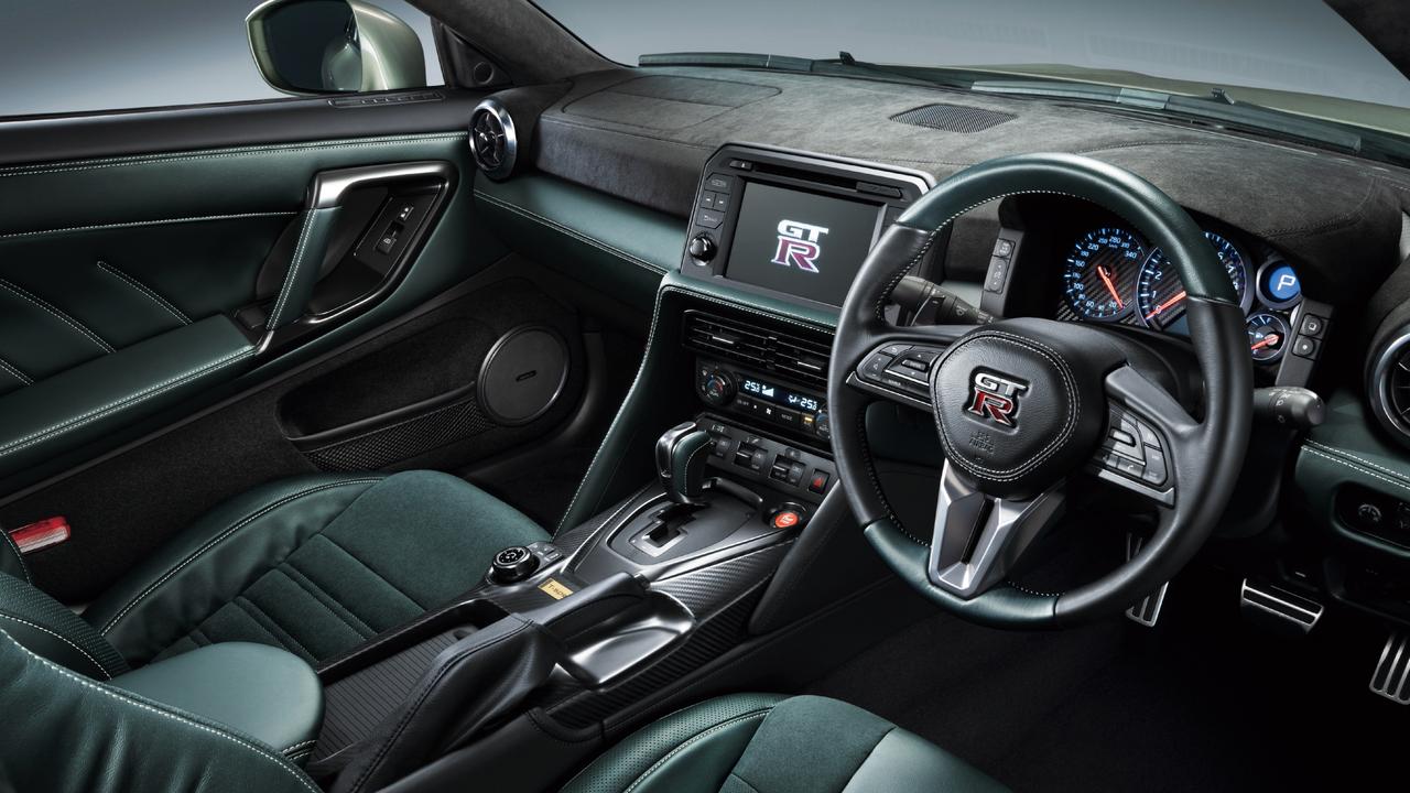 The new GT-R T-Spec has a premium cabin.