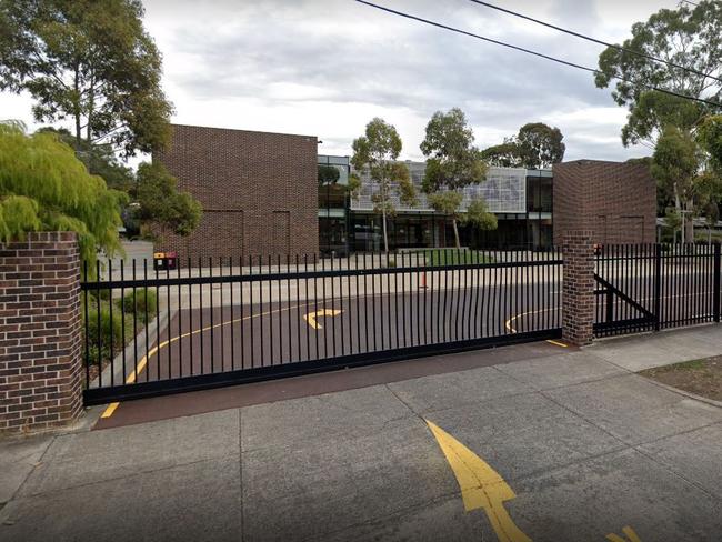 Ringwood's Aquinas College has closed after a student with an infected family member sat the GAT Test on October 5. Picture: Google Street View.