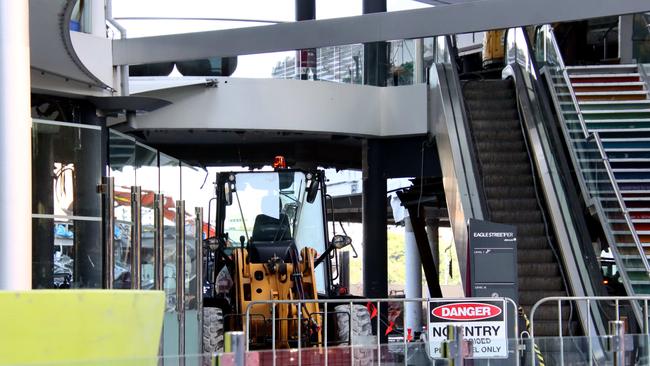 March 2023: Demolition of Eagle Street Pier. Picture: David Clark