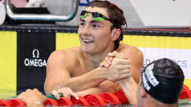 Armbruster finished second in the 100m Butterfly at the 2023 World Cup. Picture: Maja Hitij/Getty Images