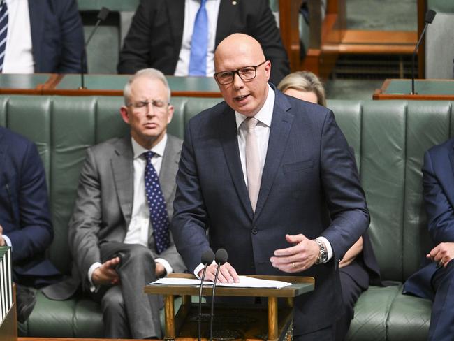 “I made my fortune by 26”: Dutton said he learned a lot about economics from John Howard and Peter Costello. Picture: Martin Ollman