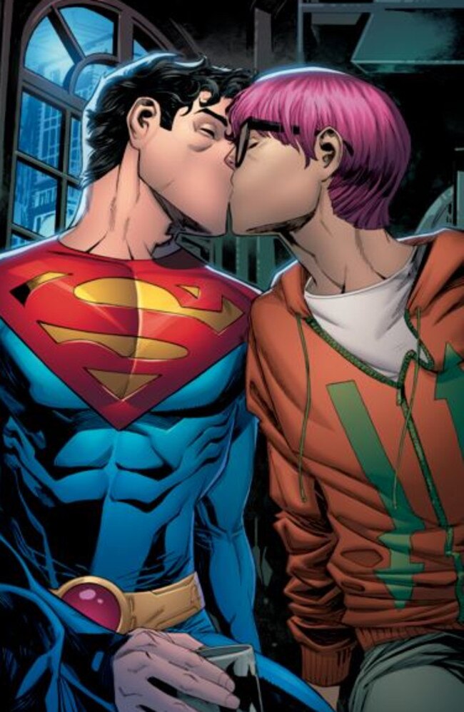 Superman with new love interest, budding journalist Jay Nakamura. Picture: DC Comics