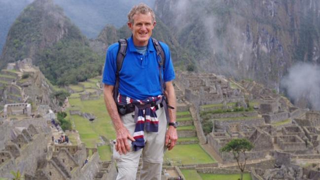 Adventure traveller Ian Johnson at Machu Picchu in Peru. Picture: Supplied