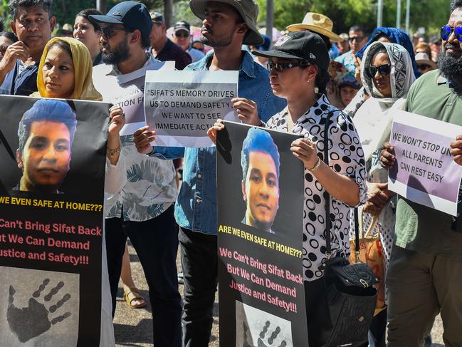 Almost a thousand protesters turned out at Parliament House for Darwin's third rally against crime. Pic: Pema Tamang Pakhrin